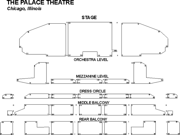 Cadillac Palace Theatre Seating Chart