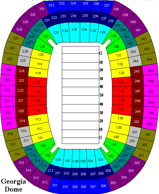 Super Bowl Georgia Dome Seating Chart Atlanta Georgia