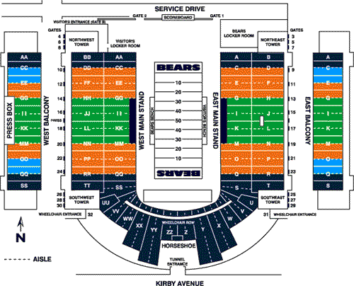 Memorial Stadium Seating Chart Champaign IL